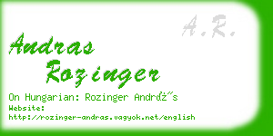 andras rozinger business card